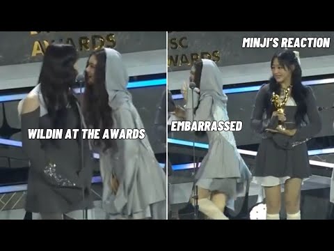 Minji hilarious reaction to Hyein & Danni at the awards