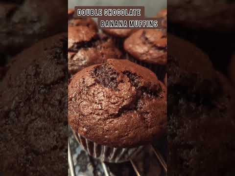 Double Chocolate Banana Muffins #shorts