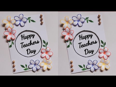 easy teachers day card idea 2022/gift for teachers/white paper & sketch pen teachers day card athome