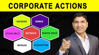 Corporate action कौन कौन से होते है ? || Corporate action || contact For Course 👉🏻 9939021979