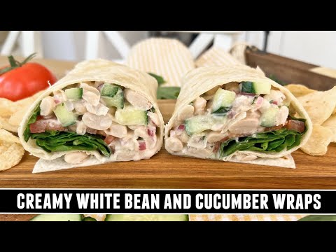 HEALTHY White Bean & Cucumber Wraps | Delicious 10 Minute Recipe