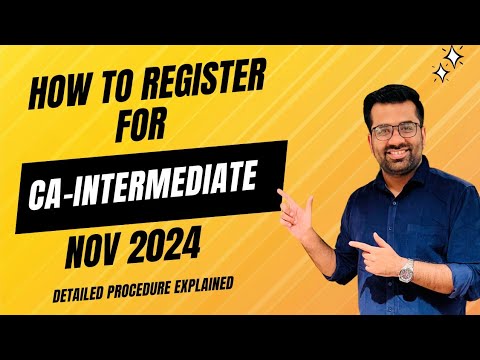 How to register for CA-Intermediate Nov 2024 after Foundation Results | Live Demo on SSP Portal