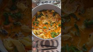 My family goes crazy over this One Pot Veggie Tortellini Soup #shorts