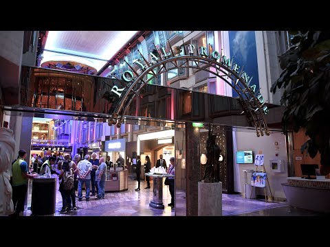 Royal Caribbean Voyager of the Seas Royal Promenade Guided Walking Tour 4k