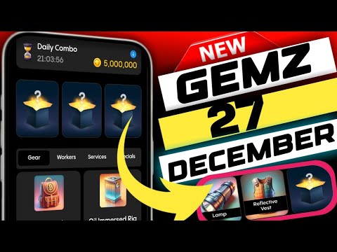 gemz daily combo today 27 december | gemZ | gemz today combo card | #gemZ