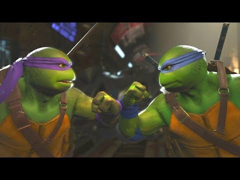 Injustice 2 - TMNT Donatello Vs Leonardo -  All Intro Dialogue/All Clash Quotes, Super Moves