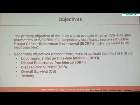 SABCS23: Neoadjuvant Chemotherapy May Help Some Breast Cancer Patients Skip Regional Nodal Irrad...