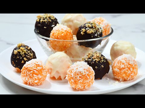 Carrot candy balls. Quick delicious treats for Christmas and holidays. They melt in mouth.