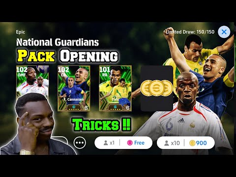 Pack Opening Epic National Guardians Ft Cannavaro,Makélélé,Cafu | eFootball 2024 Mobile