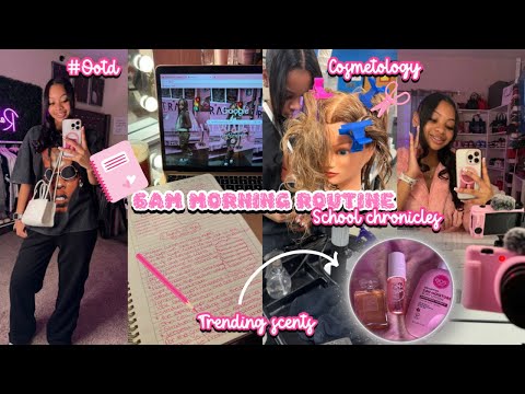 My UPDATED 6AM High School Morning Routine☆ | grwm, what's in my bag,ootd, etc || Ra’Mariah Alexia