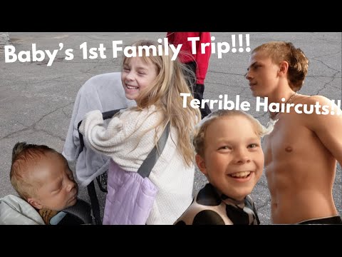 Baby's 1st Family Trip & Terrible Haircuts!!