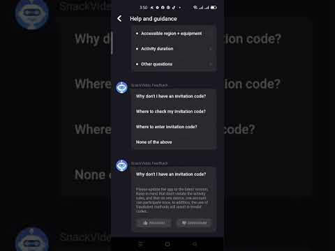 invitation code not showing problem solve on snack video | wattoo tech