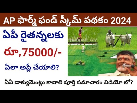 AP ఫార్మ్ ఫండ్ స్కీమ్ 2024 || AP రైతన్నలకు రూ,75000 సబ్సిడీ డబ్బులు జమ