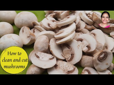 How to clean mushrooms in telugu || mushrooms ni ela clean cheyali || how to cut mushrooms