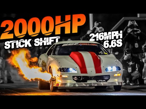 2000HP "Grubb Worm" Camaro Quickest H-Pattern Car in the WORLD! (216MPH in 6.6 Seconds)