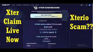 Xterio Claim Live|| Xterio Testnet Claim Update|| Xter Project Scam??