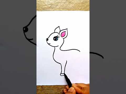 deer drawing #shorts #deer #shortvideo #deerdrawing #viralshorts #youtubeshorts  #easyartwithbiplab