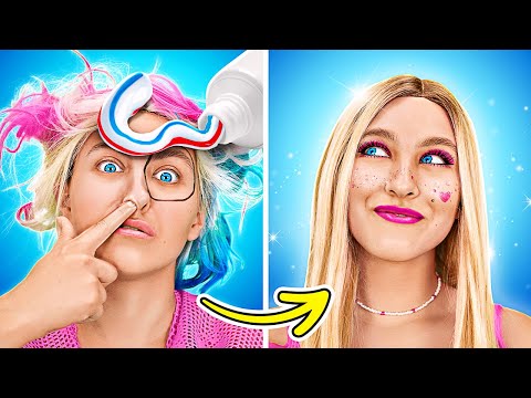 10 BEAUTY HACKS That Turned This "Weirdo" into a BARBIE! *Makeover Revenge*