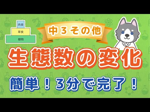 中3理科『生態数とピラミッドの変化』