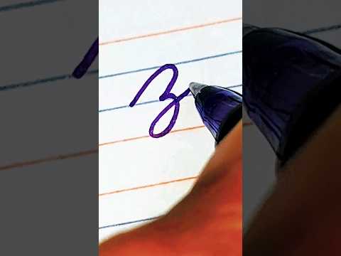 how to write letter 'z' in cursive handwriting #handwriting #shorts