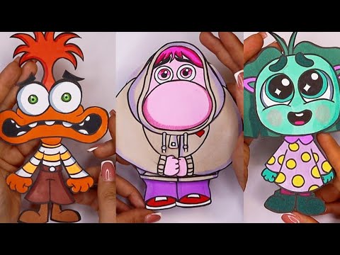 New Characters of Inside out 2| Making Paper Dolls| Anxiety, Envy, Embarrassment |Paper Diy✂️✂️✂️✂️