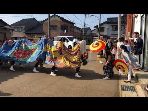 富山県射水市新湊獅子舞2018【南長徳寺】