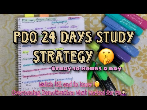 PDO 24 Days study strategy 🤫👩‍🏫 #pdo #pdoexam #upsc #kpsc #trending #saidevs #viralvideo #sai #devi