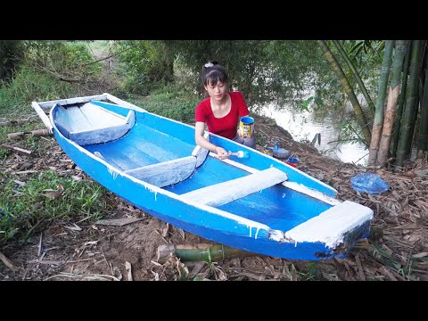 Restoration - Genius girl, The Witch Restores the Wooden Boat, repair and build pig house