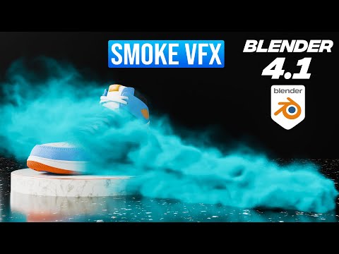 Blender 4.1  - Blender Smoke Simulation And Product Render