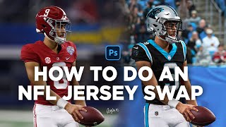 How to do an NFL jersey swap l Step by Step Tutorial l Dsgnsbyrc