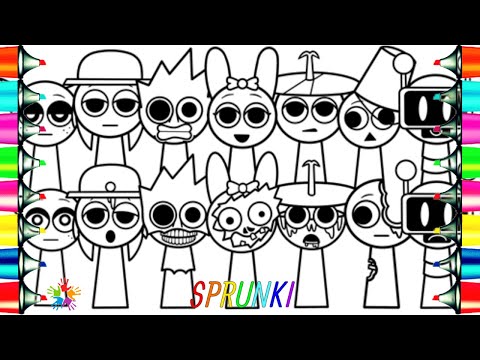 Incredibox SPRUNKI Coloring Pages / How To Color Sprunki Normal Versions vs Horror Versions / NCS