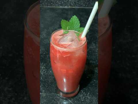 Fresh Watermelon Juice #nosugar #watermelon juice #2minrecipe #summerdrink #healthydrink #shorts