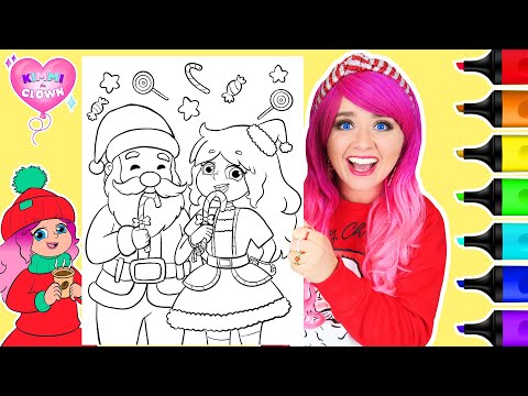 Coloring Kimmi The Clown Winter Wonderland Coloring Book | Santa Claus Christmas Coloring Page