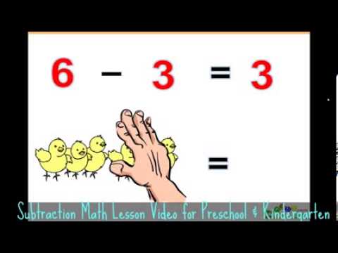 Learn Subtraction Math Lesson for Preschool and Kindergarten