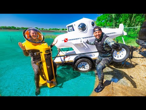 SUBMARINE VS MINI SUBMARINE UNDERWATER CHALLENGE!!! (Gone Wrong..)