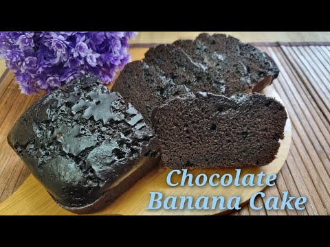 242. Chocolate Banana Cake | Eggless & No Oven | चॉकलेट बनाना केक | Tea Time Cake | Banana Recipe