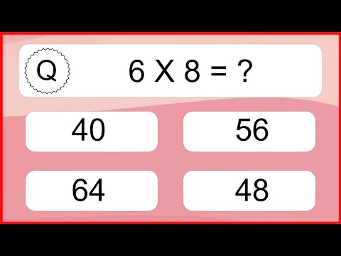 20 Multiplication Quiz Exercises for Kids