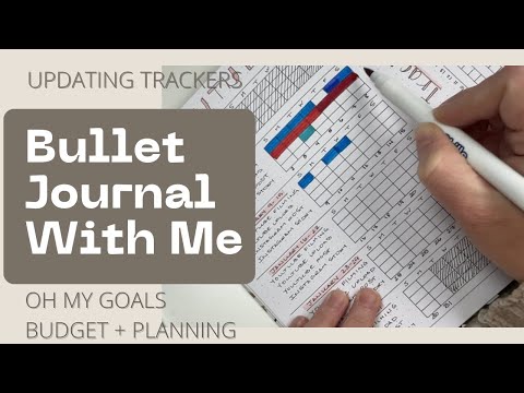 BULLET JOURNAL WITH ME - Updating Trackers In My Minimal Journal | Budget + Planning Channel