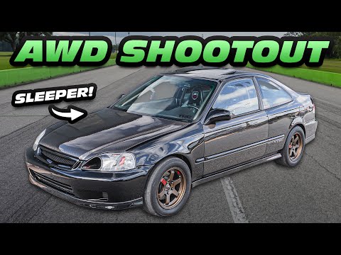 NO PREP Shootout! 900HP AWD Civic Battles G80 M3 | Evo X | Plaid Model X