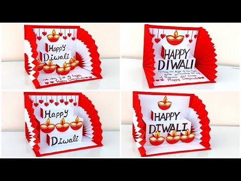 DIY Top 4 Diwali Pop up cards 2023 / Handmade Diwali greeting cards / Diwali card making easy