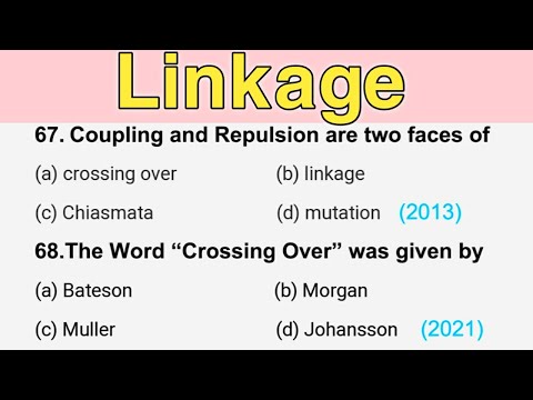 Linkage and Crossing - Genetics mcq - neet 2023