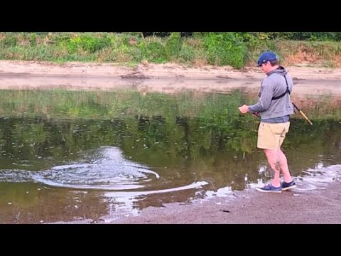 This Sandbar Was LOADED With DRAG BURNING FISH!! (Lots of Fish)