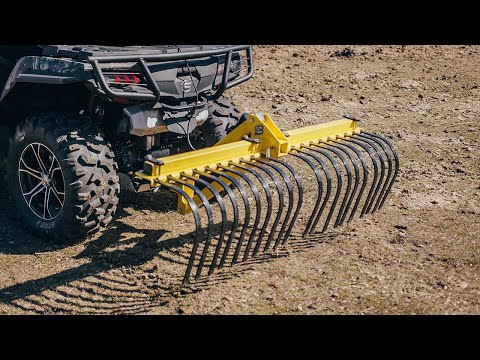 RECEIVER MOUNT LANDSCAPE RAKE (ATV / UTV attachment)