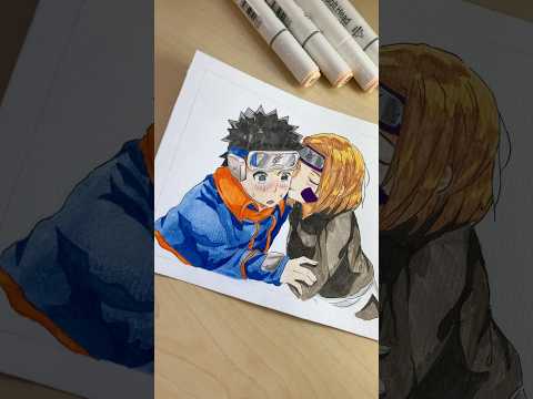 Drawing Obito and rin part 2 #shorts