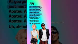 🌸APT. | Rosé & Bruno Mars