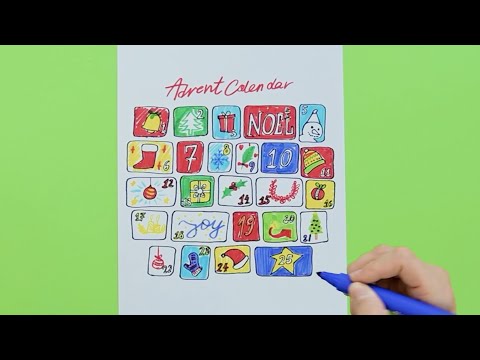 How to draw a Christmas Advent Calendar