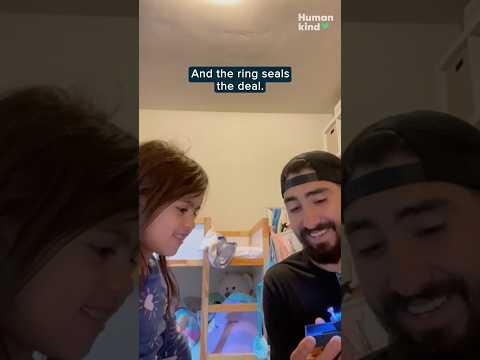 The ring is the thing, as a little girl reacts to mom's engagement  | Humankind #shorts #engagement