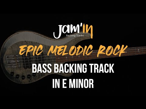 Epic Melodic Rock Bass Backing Track in E Minor