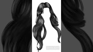 How to draw hair 😍 #girldrawing #hair #hairdrawingtutorial #hairdrawing