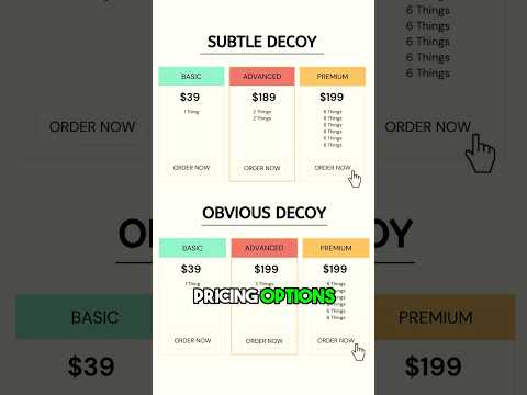 Decoy Pricing Strategy 🧠💰 #shorts #marketing #business